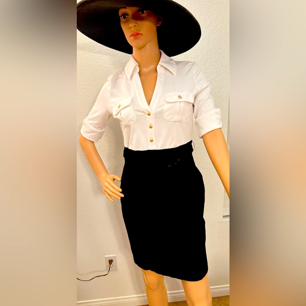 INC International Concepts Black and White Dress. Great for business attire